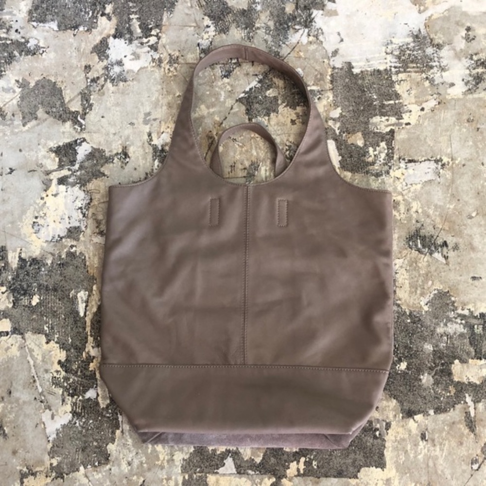Alexander Wang Alpha Shopper Taupe Tan Brown Leather Suede HandBag Purse - Picture 6 of 8